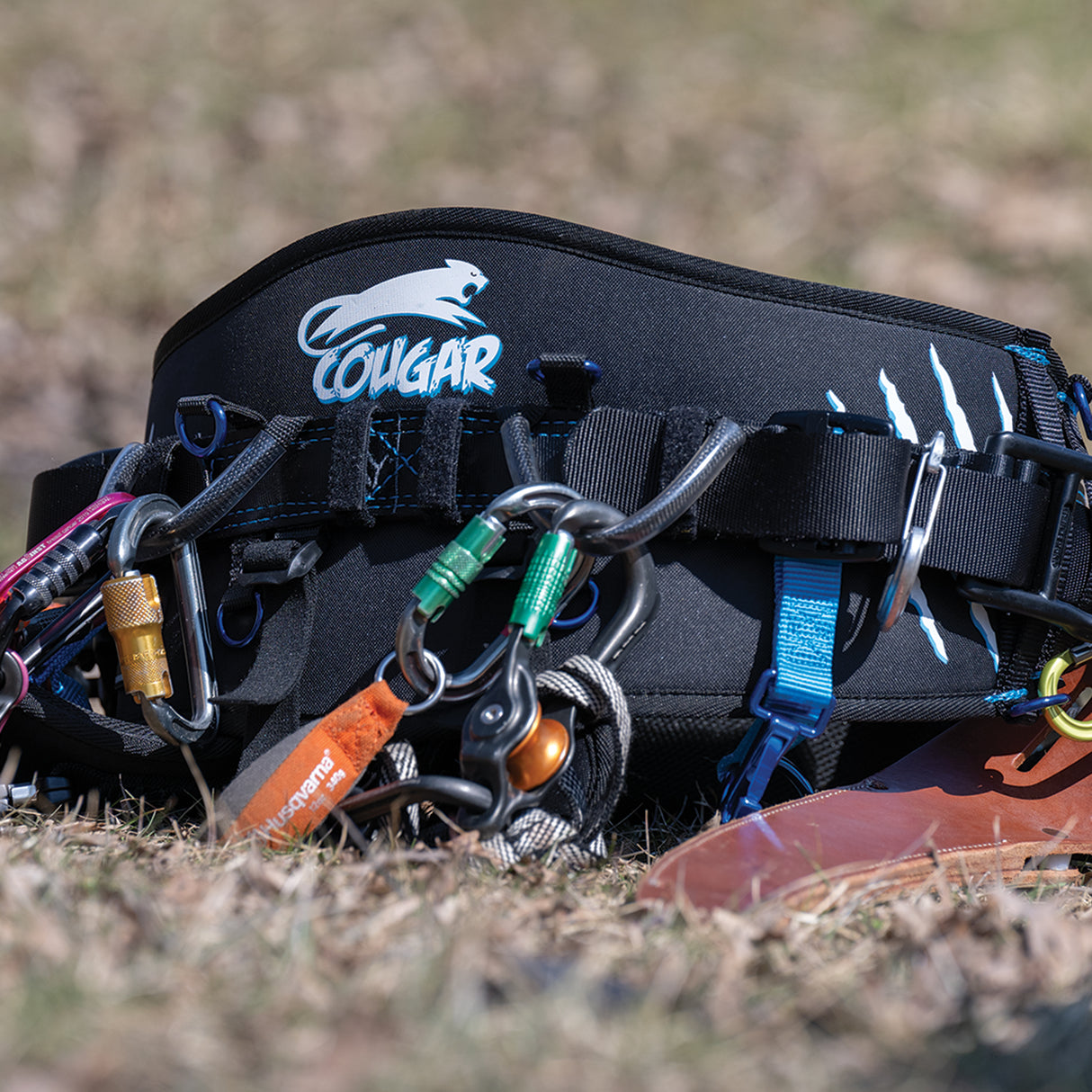 Updated Cougar Saddle with Leg Straps, detail