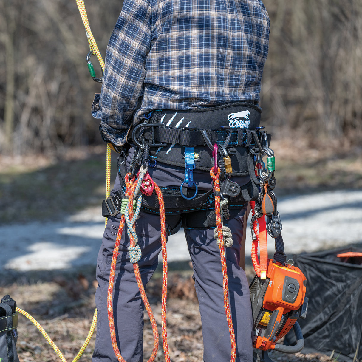 Updated Cougar Saddle with Batten Seat, in use