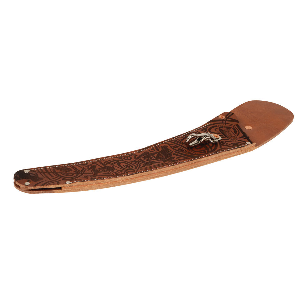 Laser-Engraved #14 Belt Saw Scabbard, Straight, Tree Frog