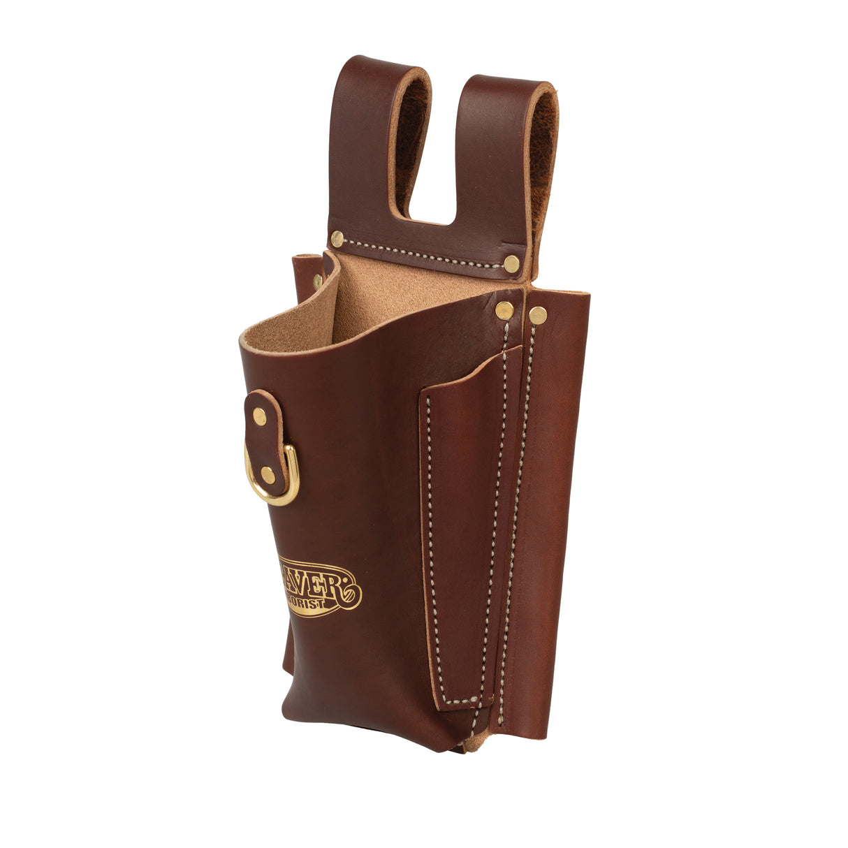 Wedge Pouch, Brown, side