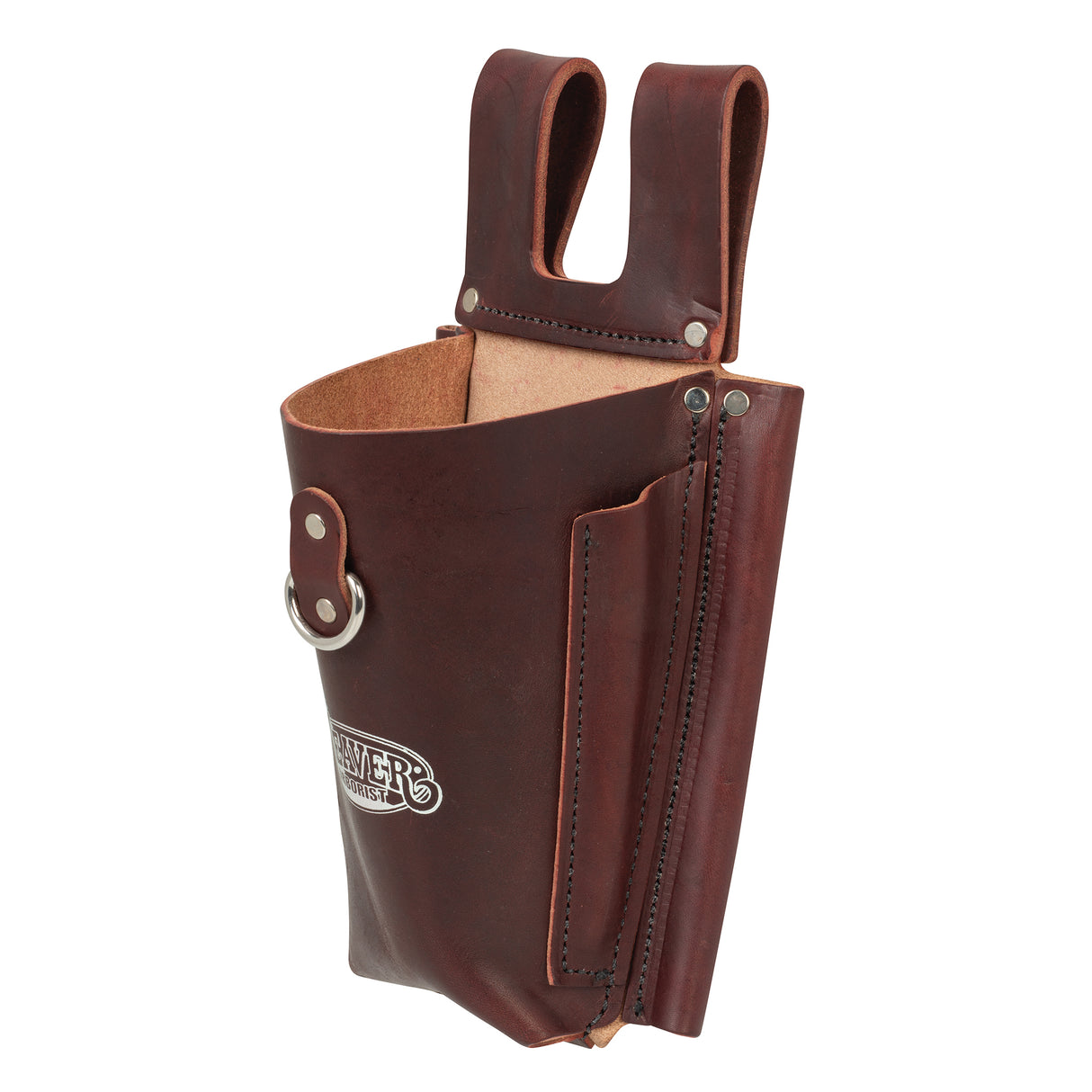 Wedge Pouch, Burgundy, side