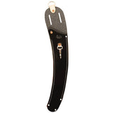 #14 Curved Saw Scabbard with Snaps and Belt Slots, Straight Back